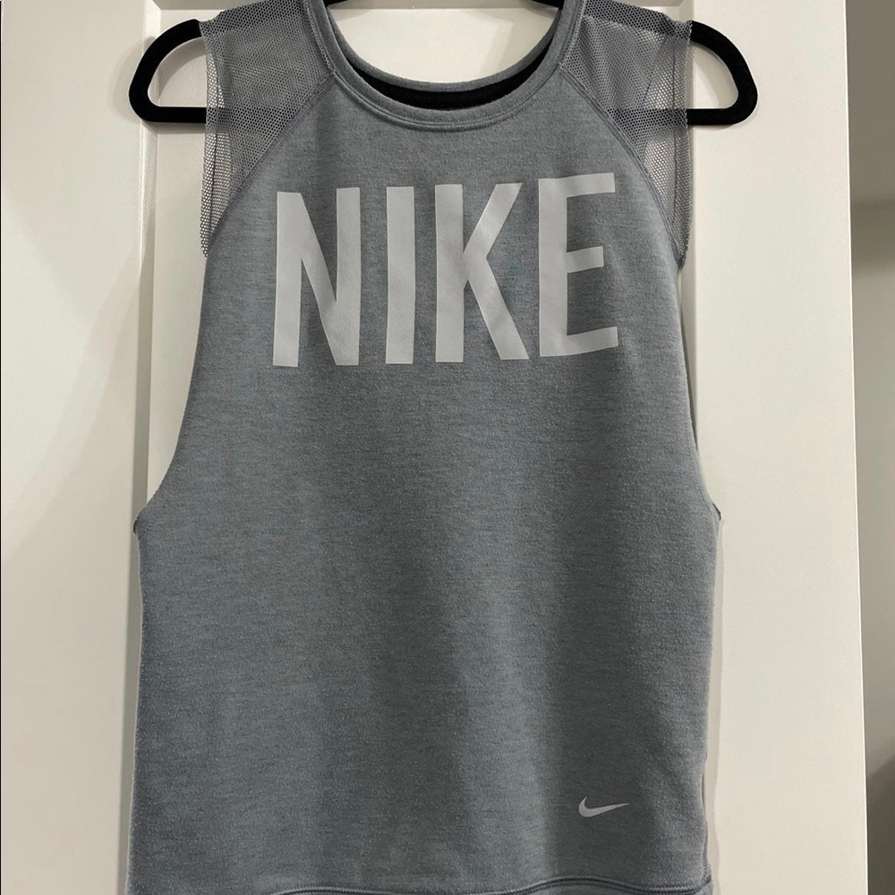XS Nike Cut Off Sweatshirt Tank Rare Mesh
